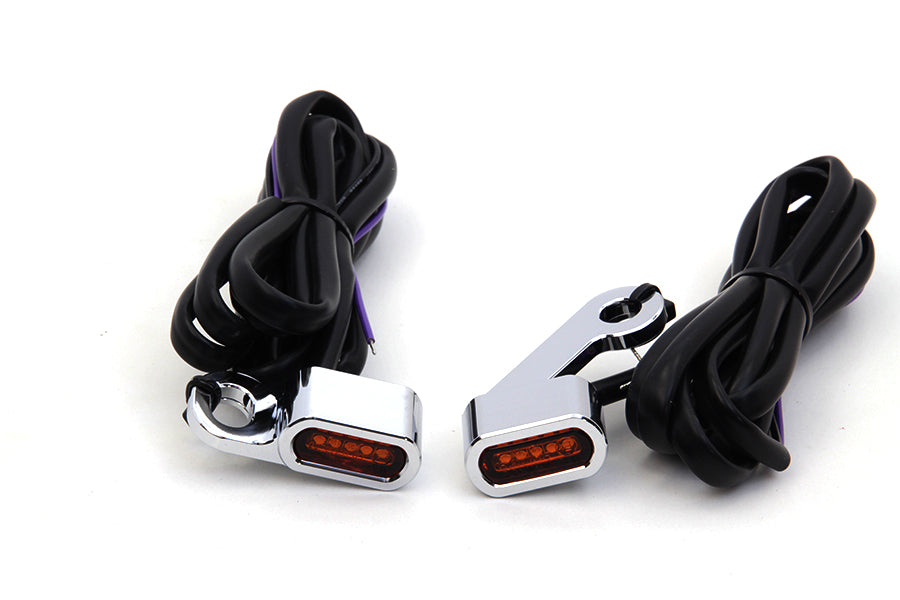 Chrome LED Front Turn Signal Set For Harley-Davidson Sportster 2014-2018