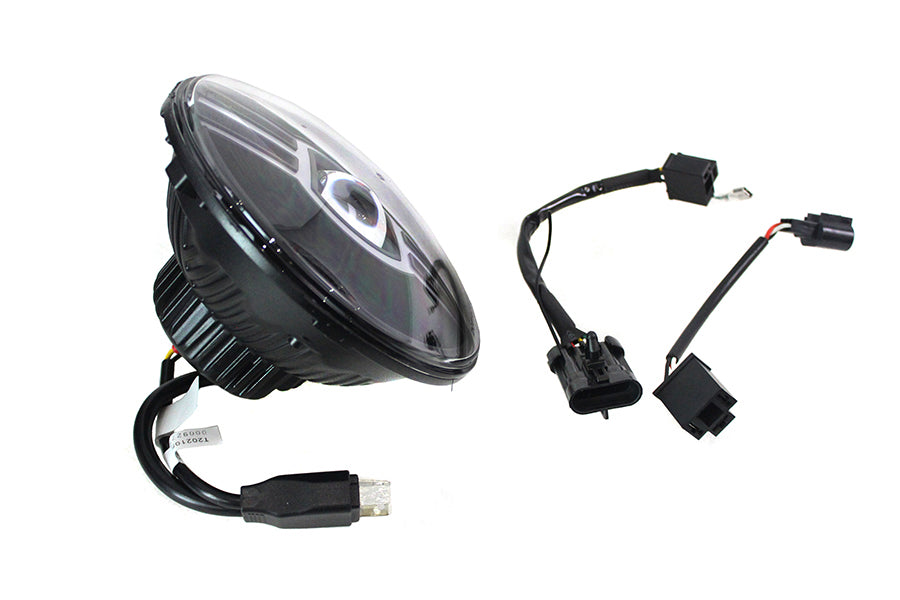 Cyron LED 7" Beast 2 Integrated Headlamp Black For Harley-Davidson