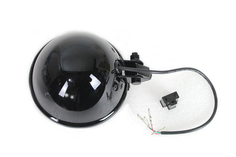 5-3/4" Bates Style LED Headlamp Black For Harley-Davidson