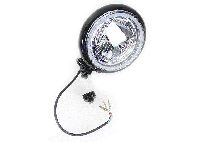 5-3/4" Bates Style LED-Scheinwerfer schwarz für Harley-Davidson