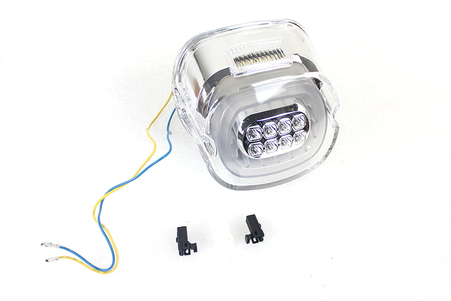 Chrome Lens Tail Lamp with LED Turn Signals For Harley-Davidson 1999-2013