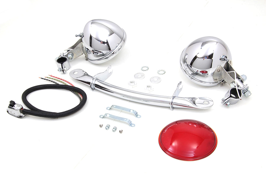Chrome Springer Fork Spotlamp Kit For Harley-Davidson 1936-1957