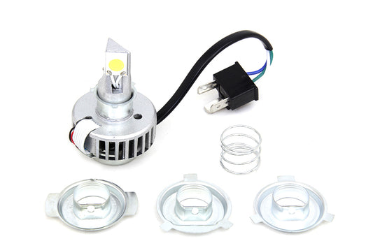 White LED H4 Replacement Bulb Upgrade Kit Universal