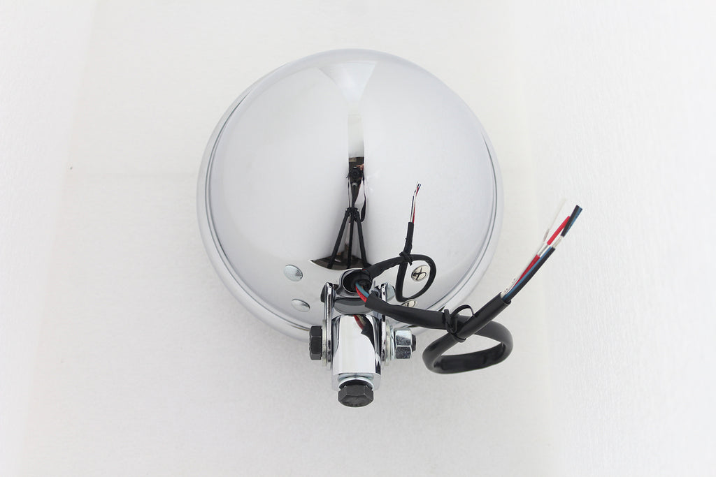 5-3/4" Bates Style LED Headlamp Chrome For Harley-Davidson