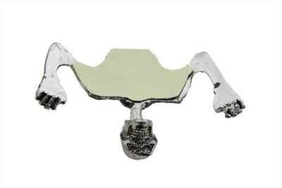 7" Headlamp Visor Ornament Skull Type Chrome For Harley-Davidson