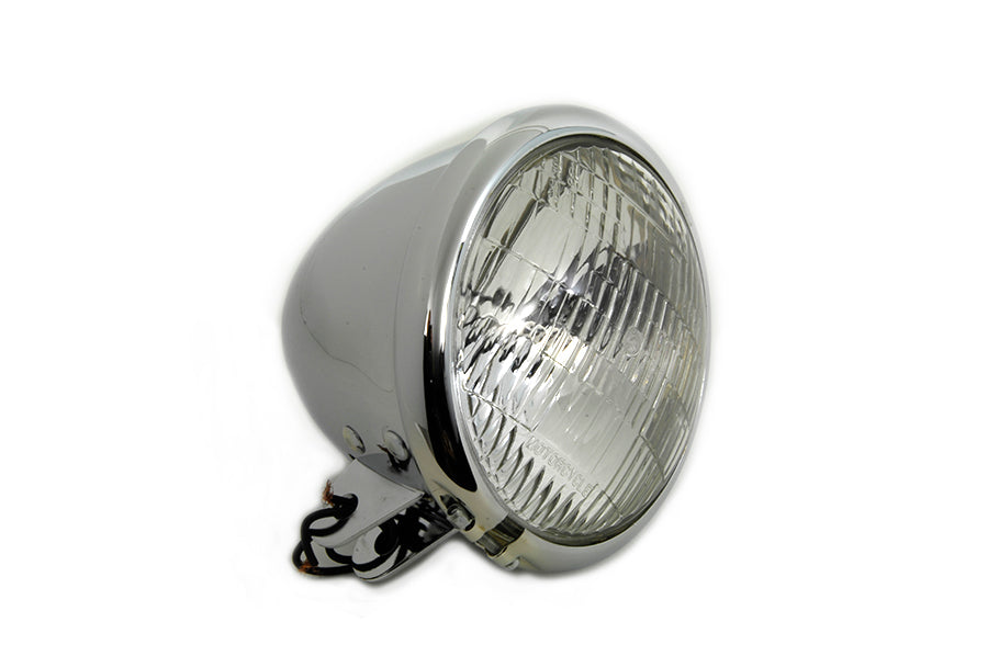 5-3/4" Premium Round Headlamp Tear Drop Style For Harley-Davidson