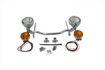 Chrome Spotlamp Kit & Turn Signals For Harley-Davidson Softail 1986-2001