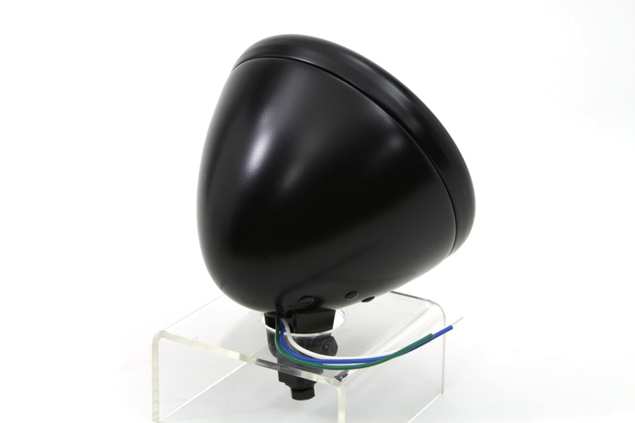 6-1/2" Black Round Headlamp Assembly For Harley-Davidson Springer
