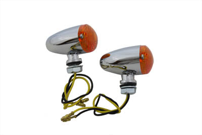 LED Mini Marker Lamp Set Cateye Style Amber Lens For Harley-Davidson