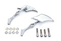 Chrome Diamond Mirror Set With Billet Diamond Stems For Harley-Davidson