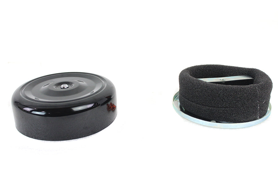 Kit de filtro de aire redondo de 7" con cubierta negra para Harley-Davidson Touring 2008-Up