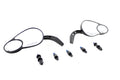 Black Split Vision Round Mirror Set For Harley-Davidson