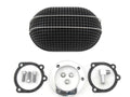 Schwarzer ovaler Mesh-Luftfilter für Harley-Davidson mit Keihin CV-Vergaser