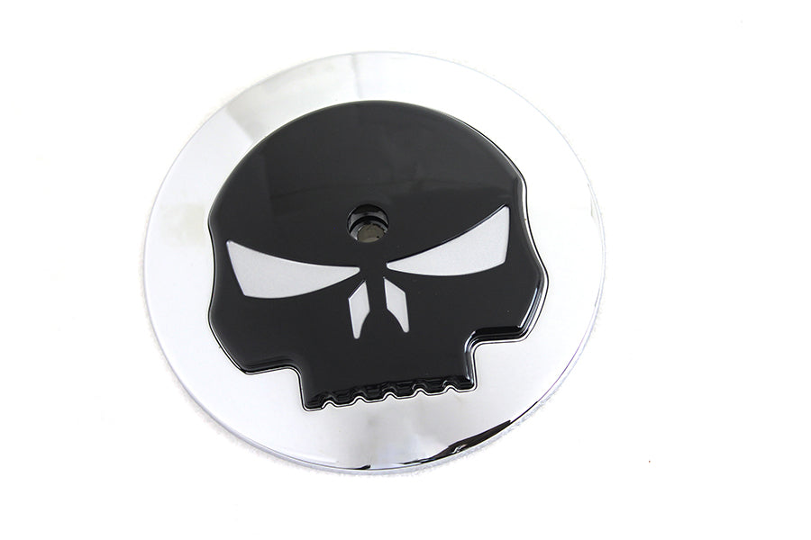 Black Skull Air Cleaner Cover Insert For Harley-Davidson