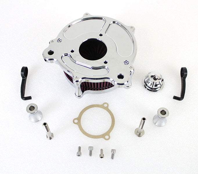 Chrome Turbine Style Air Cleaner Kit For Harley-Davidson 1993-2017