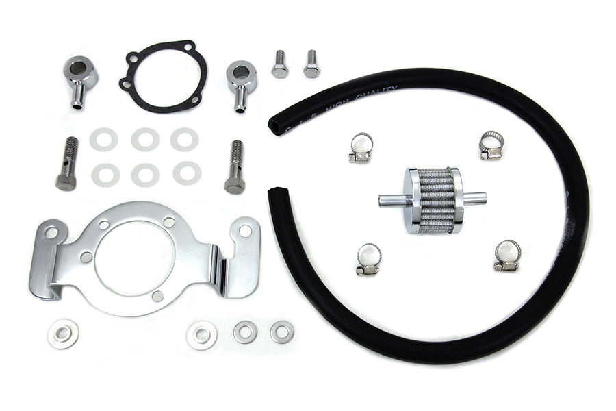 Crankcase Breather And Bracket Kit For Harley-Davidson Twin Cam