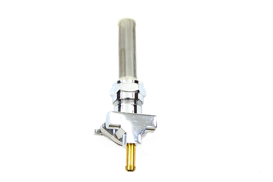 22mm Chrome Petcock Fuel Valve Straight Outlet And Nut For Harley-Davidson