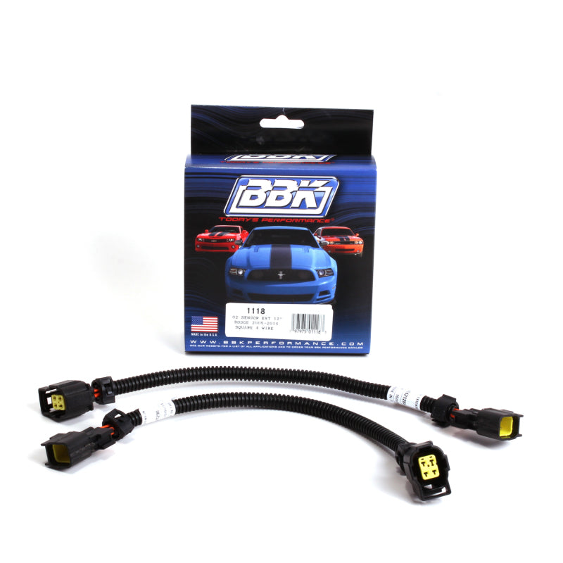 BBK 05-20 Dodge 4-polige quadratische O2-Sensor-Kabelbaumverlängerungen 12 (Paar)