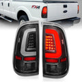 ANZO 2008–2016 Ford F-250, LED-Rücklichter, schwarzes Gehäuse, klare Linse (Paar)