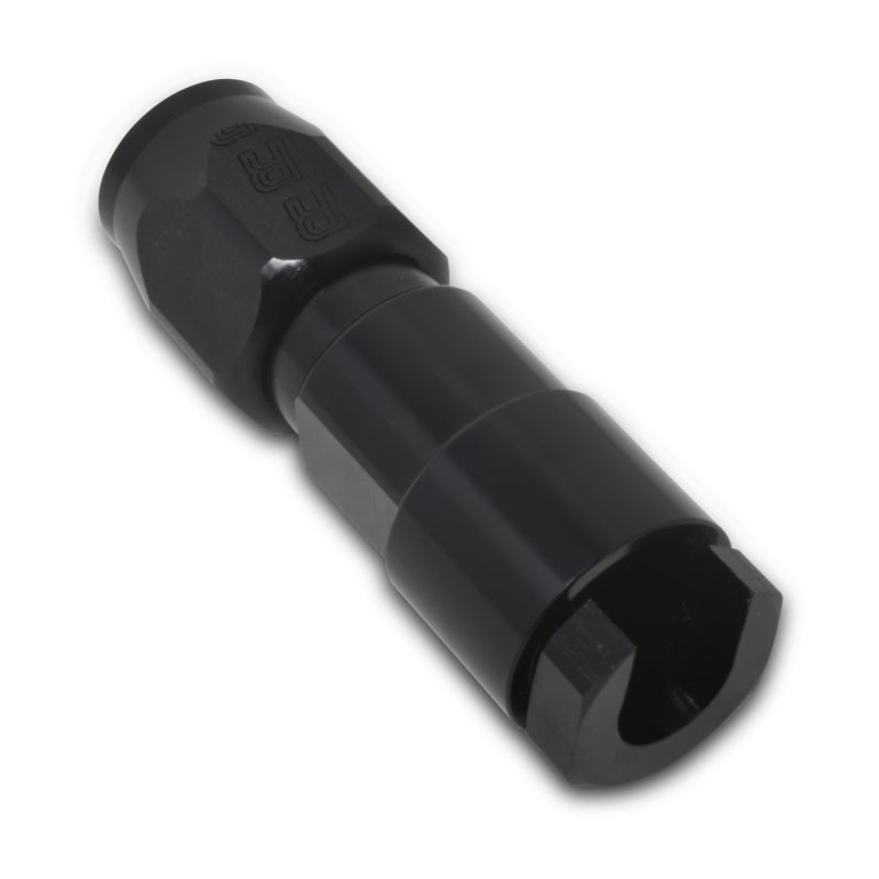 Russell Performance 5/16 Zoll SAE Quick Disc Buchse auf -6 Schlauch, schwarzes gerades Grad-Schlauchende