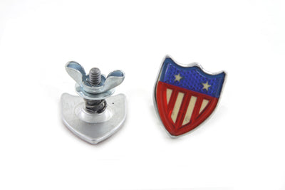 Original Kastar American Shield License Plate Bolt Set For Harley-Davidson