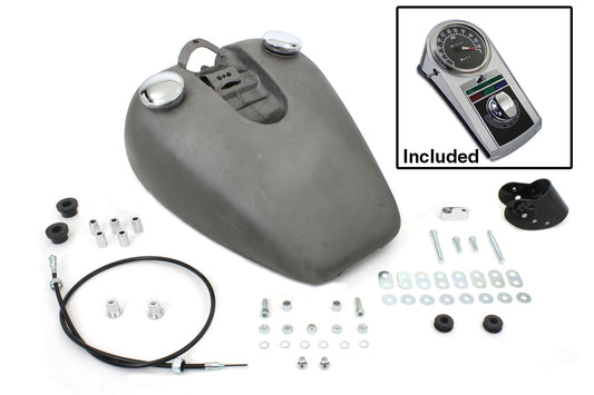 Bobbed 3.2 Gallon Gas Tank Kit For Harley-Davidson