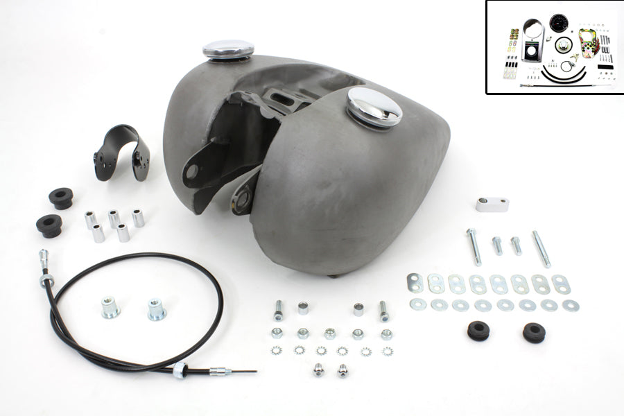 Bobbed 3.2 Gallon Gas Tank Kit For Harley-Davidson