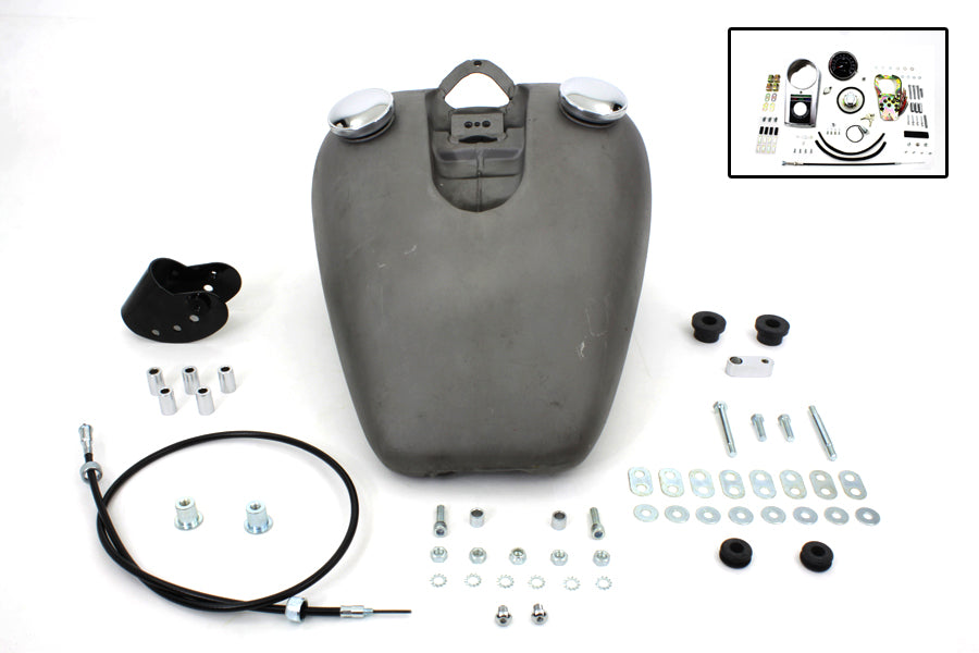 Bobbed 3.2 Gallon Gas Tank Kit For Harley-Davidson