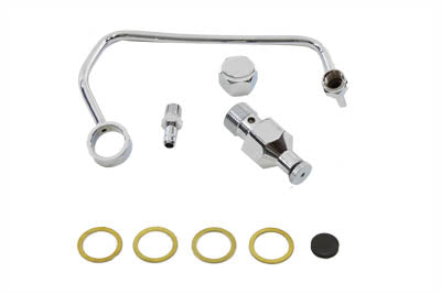 Fuel Petcock Shut-Off Rod Kit Chrome For Harley-Davidson FL 1940-1965