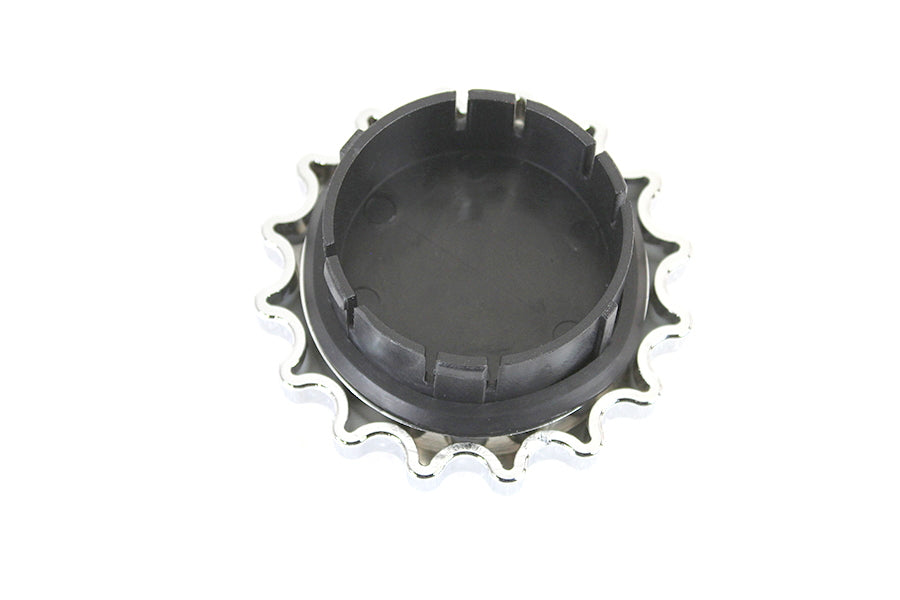 Sprocket Dummy Gas Cap Non-Vented Chrome For Harley-Davidson