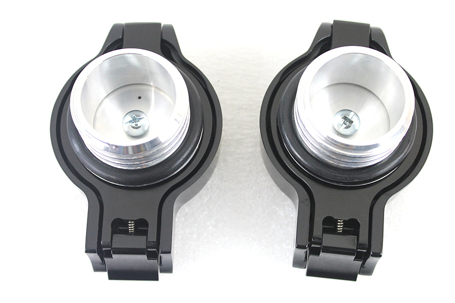 Flip Up Gas Cap Set Black For harley-Davidson Softail 1996-1999