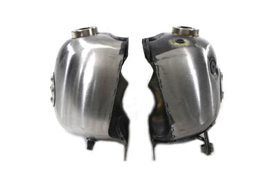 Bobbed 3.5 Gallon Handshift Gas Tank Set For Harley-Davidson