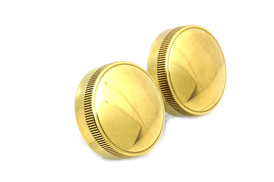 Replica Eaton Style Brass Gas Cap Set Vented For Harley-Davidson 1936-1964