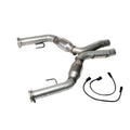 BBK 05-10 Mustang 4.6 Tubo intermedio corto X con convertidores catalíticos 2-3/4 para cabezales de tubo largo BBK
