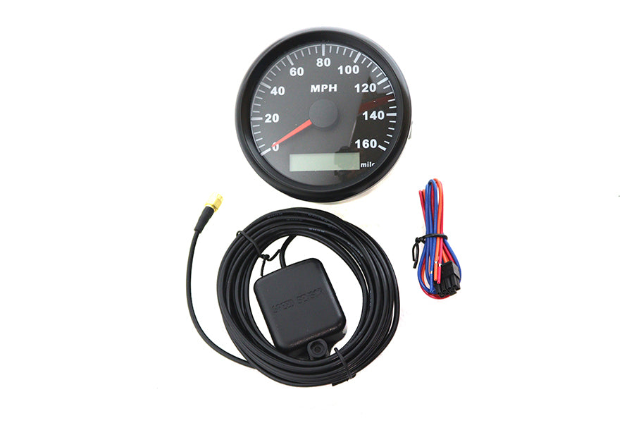 85mm GPS Speedometer Black For Harley-Davidson & Custom Motorcycles
