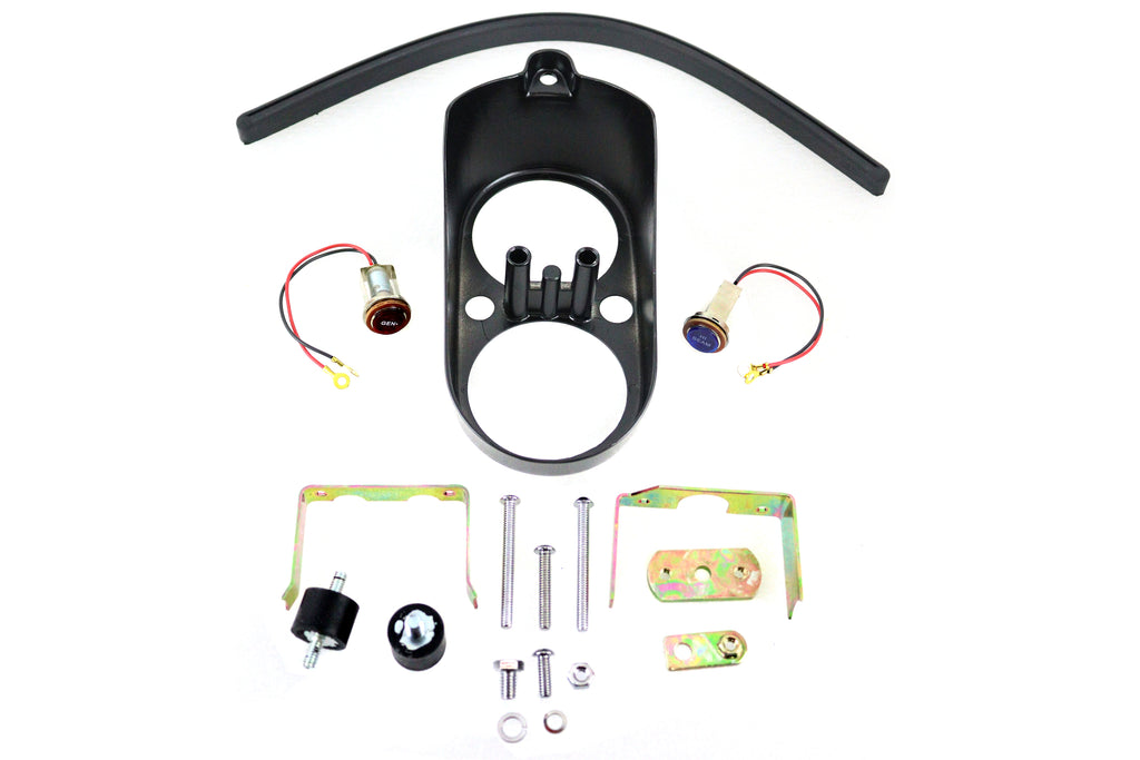 Console Dash Panel Housing Kit Black For Harley-Davidson Shovelhead FXS 1977-1984