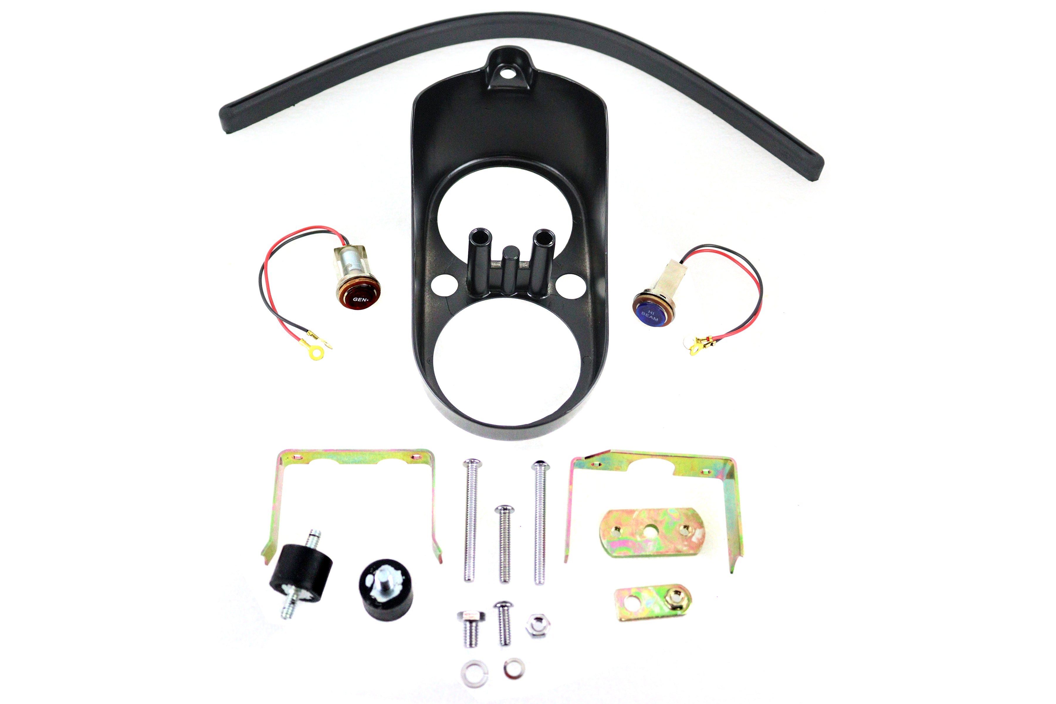 Console Dash Panel Housing Kit Black For Harley-Davidson Shovelhead FXS 1977-1984
