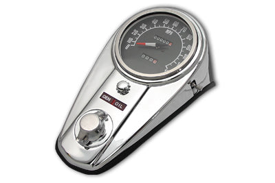 Chrome Two Light Dash Panel Kit Speedometer For Harley-Davidson 1948-1995
