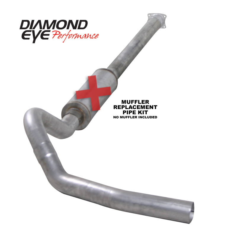 Diamond Eye KIT 4 Zoll CB MFLR Ersatzrohr SGL AL: 01–05 Chevy/GMC 6,6 l 2500/3500
