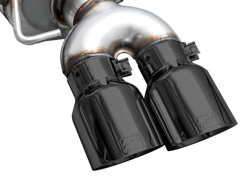 Escape AWE Tuning 19-23 Audi C8 S6/S7 2.9T V6 AWD Touring Edition: puntas de color negro diamante