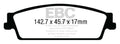 EBC 15+ Gmc Yukon XL / Denali XL 1500 Extra Duty Rear Brake Pads