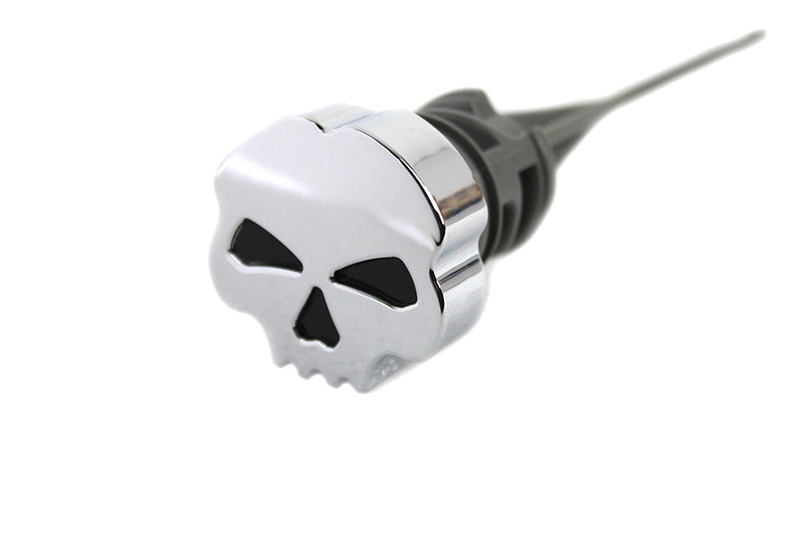 Chrome Skull Oil Tank Dipstick For Harley-Davidson Softail Milwaukee Eight M8