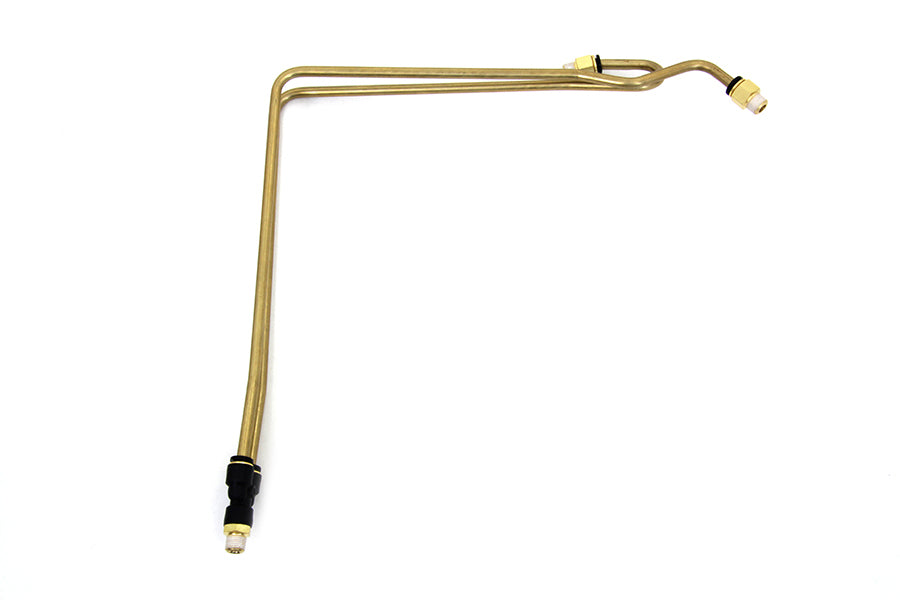 Natural Brass Rocker Box Oil Line Kit For Harley-Davidson Shovelhead 1966-1984