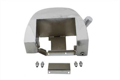 Hufeisen-Öltank aus Chrom für Harley-Davidson 4-Gang-Elektrostarter