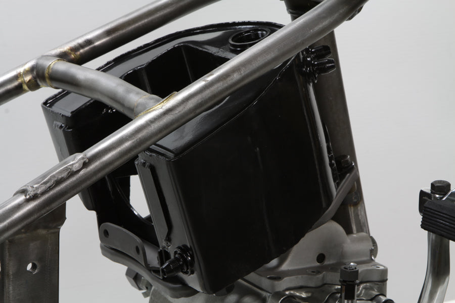 Replica Black TT Bobber Short Oil Tank For Harley-Davidson 1936-1957