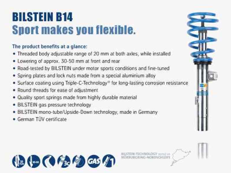 Bilstein B14 (PSS) 12-13 BMW 328i/335i Performance-Fahrwerkssatz für Vorder- und Hinterachse