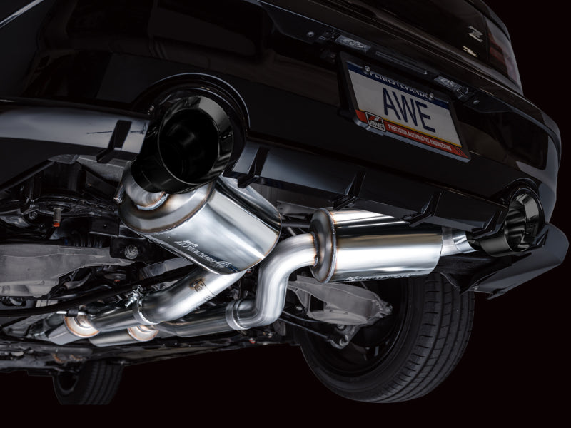 AWE Für 2023 Für Nissan Z RZ34 RWD Touring Edition Catback Auspuff System w/Diamant Schwarz Tipps