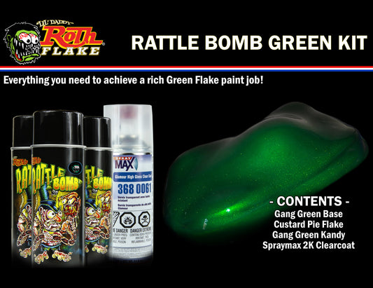 Roth Flake Custom Paint Rattle Bomb Spray Kit Grün