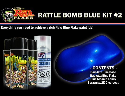 Roth Flake Custom Paint Rattle Bomb Spray Kit Blue