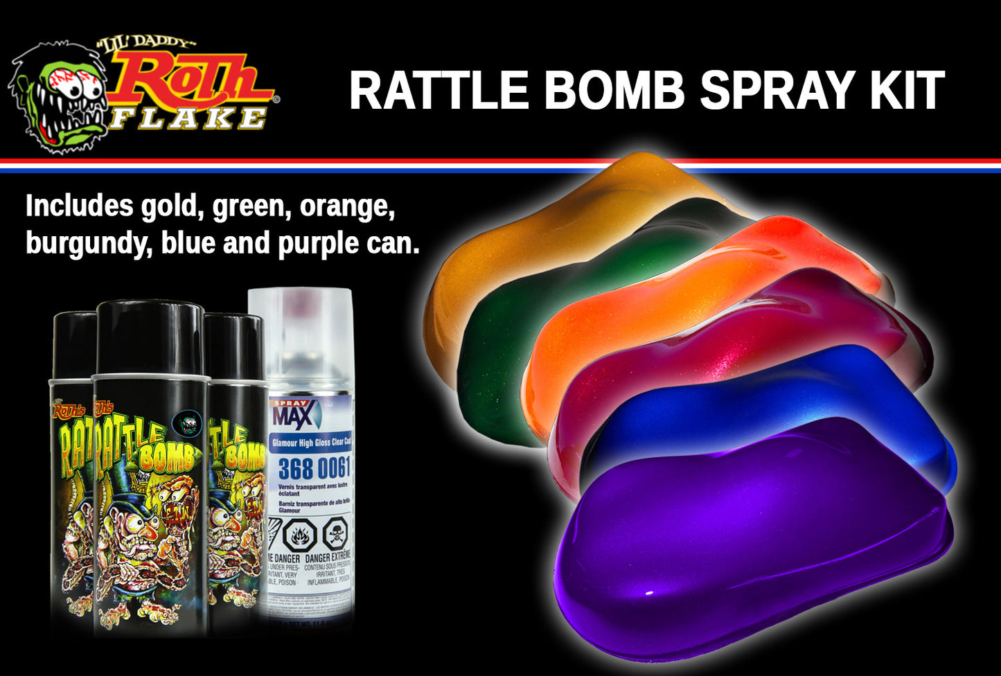 Roth Flake Custom Paint Rattle Bomb Spray Kit